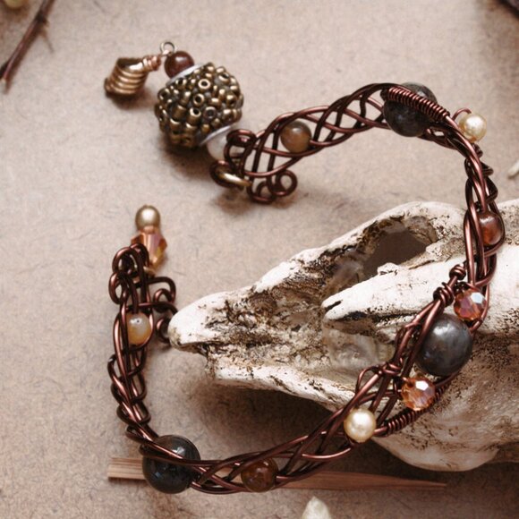 Wire Celtic Cuff Bracelet - Picture 1 of 8